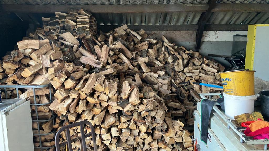 Tekoop gekloofd eikenhout, Tuin en Terras, Haardhout, Ophalen of Verzenden