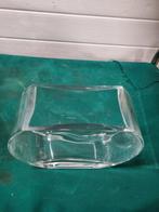 vaas ovaal dik geslepen glas, Huis en Inrichting, Woonaccessoires | Vazen, Ophalen of Verzenden, 'T Olde Gre-j, Info@toldegrej.nl