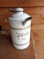Fraaie Frans wit emaille petroleumkan 3 liter., Antiek en Kunst, Antiek | Emaille, Ophalen of Verzenden