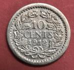 10 cent 1912a. Hoge kroon. Fr/ Zfr, Postzegels en Munten, Munten | Nederland, Zilver, Ophalen of Verzenden, 10 cent, Koningin Wilhelmina