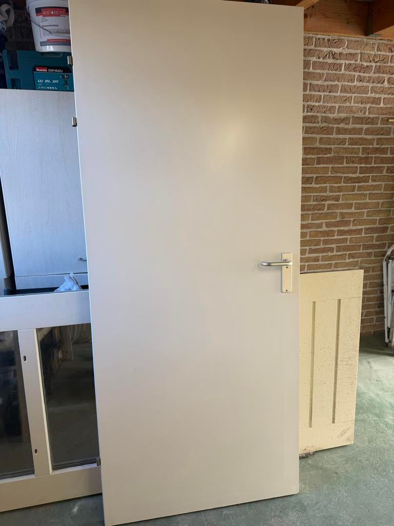 Witte binnendeur te koop, Doe-het-zelf en Verbouw, Deuren en Horren, Ophalen, 80 tot 100 cm, Binnendeur, Zo goed als nieuw