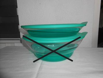 Tupperware Eleganzia schaal met deksel 1,5L Groen NIEUW beschikbaar voor biedingen