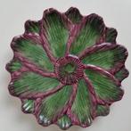 Retro bijzonder fraaigekleurd puntgaaf majolica artisjokbord, Ophalen of Verzenden