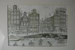 ANTON PIECK mooie prent BROUWERSGRACHT /AMSTERDAM, Verzamelen, 1960 tot 1980, Ophalen of Verzenden, Zo goed als nieuw, Prent