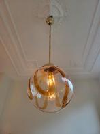 Waanzinnige Vintage Murano hanglamp messing pendel, Glas, Ophalen of Verzenden, Zo goed als nieuw, 75 cm of meer