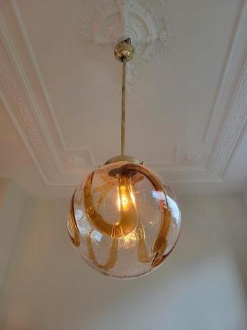Waanzinnige Vintage Murano hanglamp messing pendel beschikbaar voor biedingen