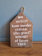 Houten bord 'Welkom', Ophalen of Verzenden, Gebruikt