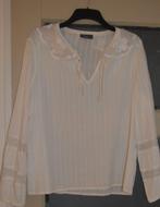 Blouse wit grote kraag katoen maat 46-48., Ophalen of Verzenden, Blouse of Tuniek, Wit, Onbekend