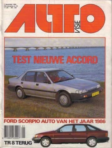 Autovisie 25 1985 : Toyota Celica 2.0 GT - Honda Accord EX beschikbaar voor biedingen