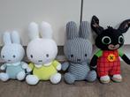 Drie nijntje knuffels + pratende Bing knuffel, Ophalen of Verzenden, Zo goed als nieuw, Konijn