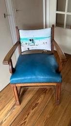 Leuke gepimpte leren vintage stoel met studs, gratis, Huis en Inrichting, Stoelen, Ophalen, Gebruikt, Overige kleuren, Gepimpt, stoer, vintage