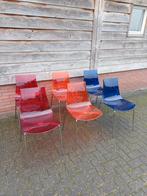 6 x vintage design stoelen ice chair., Ophalen, Gebruikt, Bruin, Vijf, Zes of meer stoelen