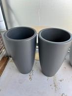 Ecopots stockholm 60hoog doorsnee 35cn, Tuin en Terras, Bloempotten, Kunststof, Rond, Zo goed als nieuw, Tuin
