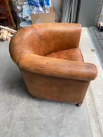 Vintage Leren Fauteuil, Ophalen of Verzenden, Gebruikt, Leer, 75 tot 100 cm