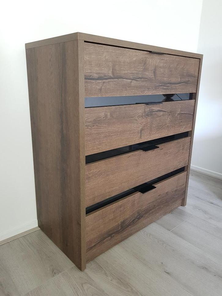 Robuuste Monastery eiken Ladekast | 4x lade | breedte 80 cm, Huis en Inrichting, Kasten | Ladekasten, Nieuw, Minder dan 100 cm