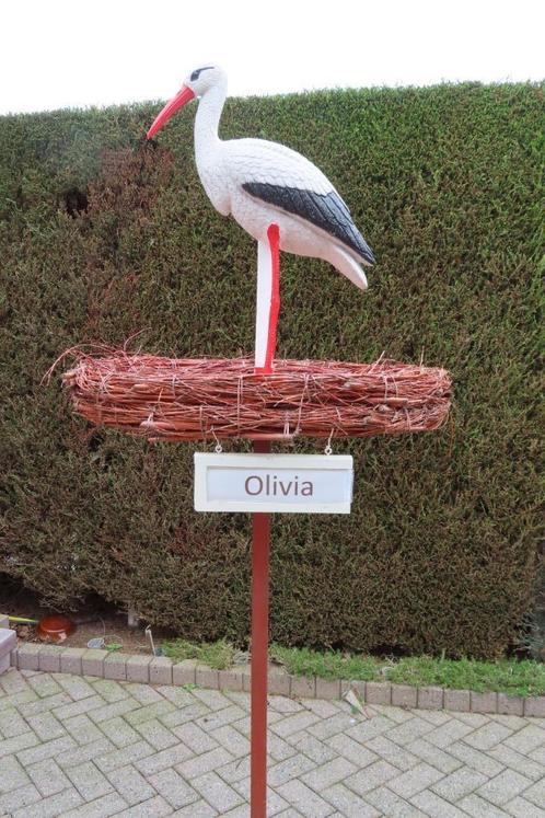 Originele geboorte aankondiging ooievaars nest en ei., Kinderen en Baby's, Kraamcadeaus en Geboorteborden, Nieuw, Geboortebord