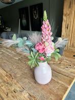 Vaas met kunst bloemen, Ophalen, Zo goed als nieuw