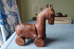 Antiek hand gemaakt houten paardje, Ned. Indie?  ~1890, Antiek en Kunst, Antiek | Speelgoed, Ophalen of Verzenden