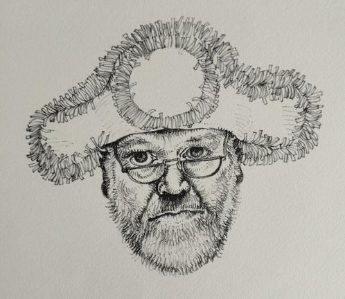 Herman Berserik - zelfportret -  gesigneerde litho, Antiek en Kunst, Kunst | Litho's en Zeefdrukken, Ophalen of Verzenden