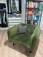 Fauteuil Stoel donkergroen olijf Karwei, Huis en Inrichting, Banken | Sofa's en Chaises Longues, Ophalen, Zo goed als nieuw, Eenpersoons
