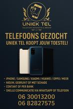 TELEFOONS GEZOCHT – Uniek Tel koopt jouw toestel!, 128 GB, Zwart, Nieuw, Ophalen of Verzenden
