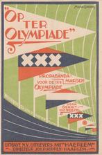 Marschlied 'Op Ter Olympiade' voor de IXe Olympiade - 1928, Gebruikt, Ophalen of Verzenden, Voor 1940, Prent