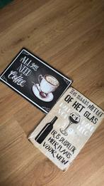 Metalen tekstborden 30x20cm NIEUW!, Huis en Inrichting, Woonaccessoires | Tekstborden en Spreuken, Ophalen of Verzenden, Nieuw
