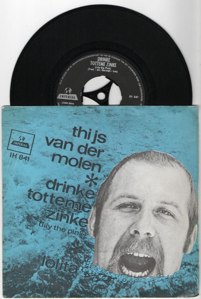 Thijs van der Molen – Drinke Totteme Zinke, Cd's en Dvd's, Vinyl | Nederlandstalig, Gebruikt, Overige genres, Overige formaten