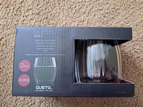 2 nieuwe cocktailglazen van het merk Gusta, Huis en Inrichting, Keuken | Servies, Nieuw, Glas of Glazen, Overige stijlen, Glas