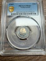 Juliana proof PR65 1965 25 cent pcgs, Ophalen of Verzenden, Koningin Juliana, 25 cent, Losse munt