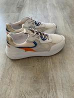 Leren witte sneakers met oranje accenten, Nieuw, Ophalen of Verzenden, Sascha Shoes, Wit