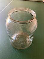 2 Glazen plantenpotten, 1 met kerstlichtjes., Tuin en Terras, Bloempotten, Overige materialen, Rond, Nieuw, Ophalen of Verzenden