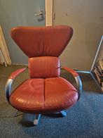 Leolux Draaifauteuil - Stijlvol en Comfortabel, Huis en Inrichting, Fauteuils, Ophalen, Gebruikt, Minder dan 75 cm, Metaal