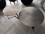 PTMD ronde set salontafels goud metaal maat m en L Kae, Huis en Inrichting, Tafels | Salontafels, Ophalen, 50 tot 100 cm, Rond