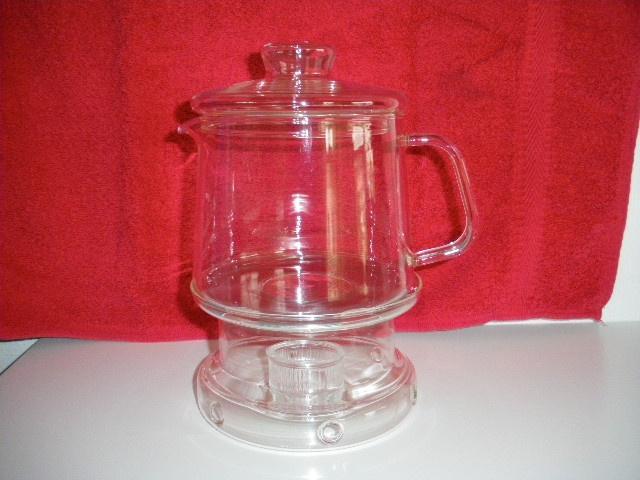 Glazen Pickwick theepot met theelichtje, Huis en Inrichting, Keuken | Servies, Zo goed als nieuw, Bord(en), Wedgwood, Aardewerk