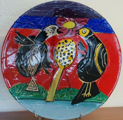 Corneille - grote glazen schaal - unica, Antiek en Kunst, Kunst | Overige Kunst, Ophalen