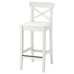 ikea ingolf hoge barstoel wit, Huis en Inrichting, Stoelen, Ophalen, Wit, Zo goed als nieuw, Eén