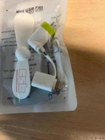 NIEUW! USB 2 in 1 mini ventilator Micro aansluiting €6,99 beschikbaar voor biedingen