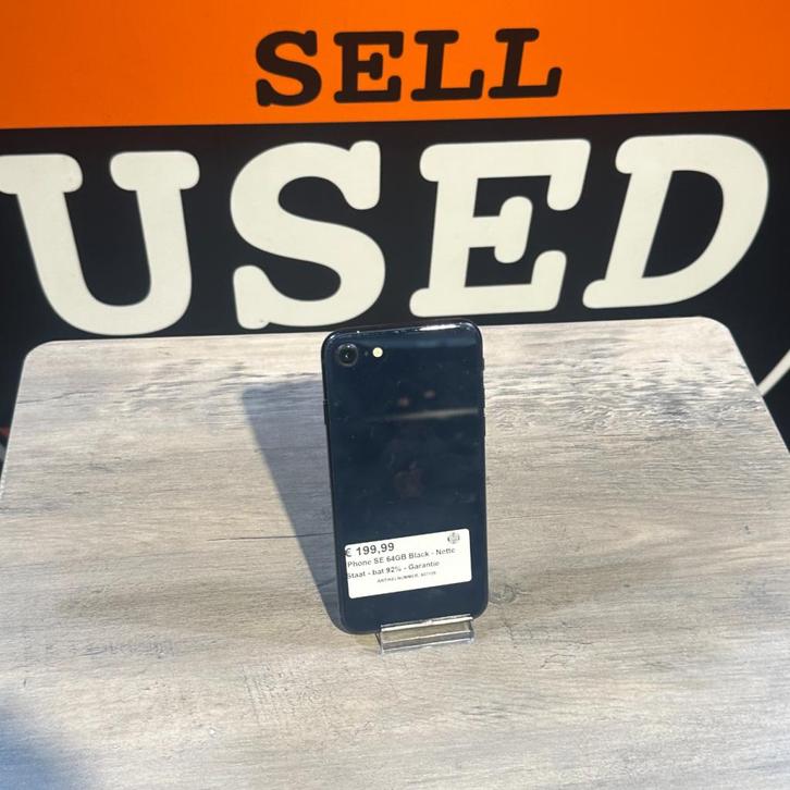 iPhone SE 64GB Black - Nette Staat - bat 91% - Garantie, Telecommunicatie, Mobiele telefoons | Apple iPhone, Zo goed als nieuw