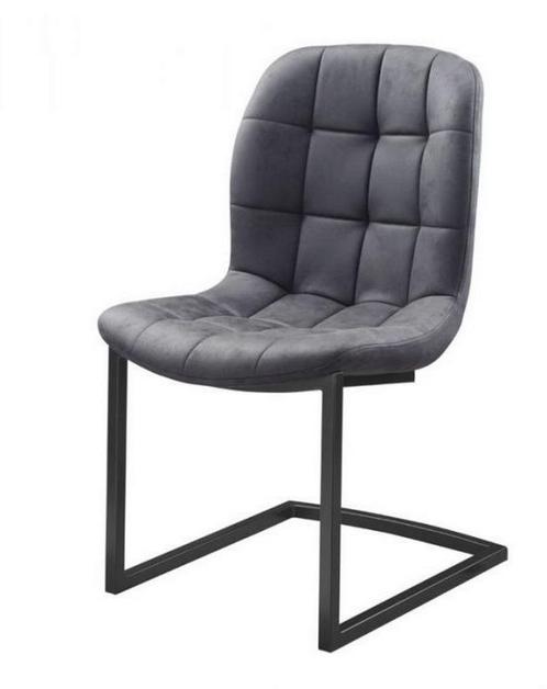 Eetkamerstoel Savannah stof soft antraciet | Webshop, Huis en Inrichting, Stoelen, Nieuw, Metaal, Stof, Overige kleuren, Ophalen of Verzenden