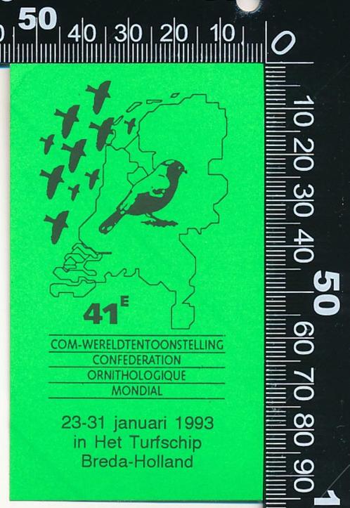 Sticker: Wereldtentoonstelling - 41e - 1993 - Het Turfschip, Verzamelen, Stickers, Zo goed als nieuw, Bedrijf of Vereniging, Ophalen of Verzenden