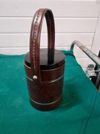 Ijsemmer vintage retro bruin bekleed, Ophalen of Verzenden