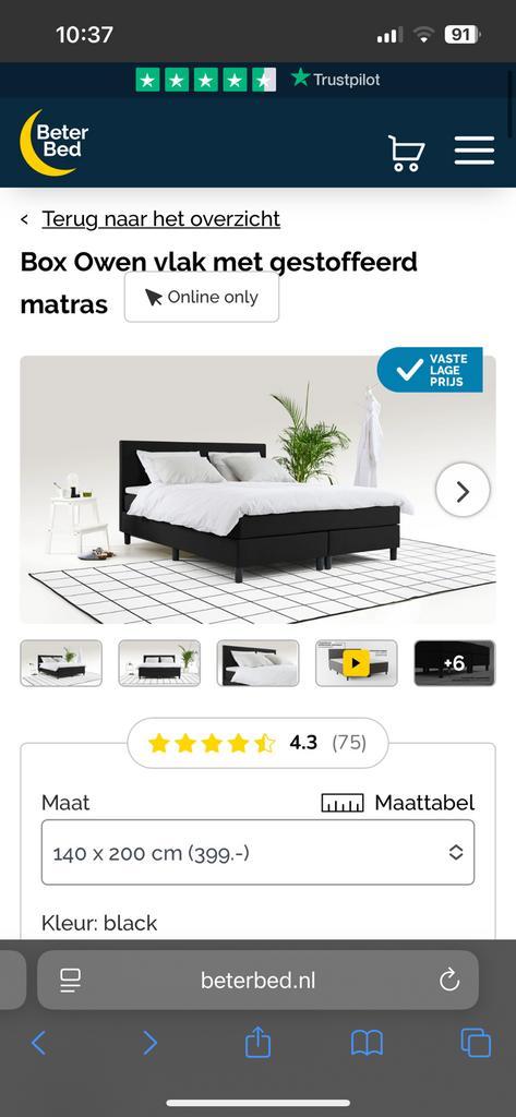 Maxi Owen Beterbed boxspring 140x200, Huis en Inrichting, Slaapkamer | Boxsprings, Gebruikt, 140 cm, 200 cm, Tweepersoons, Ophalen
