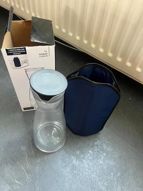waterkaraf met koeljas, Huis en Inrichting, Keuken | Tupperware, Nieuw, Beker of Kan, Blauw, Ophalen of Verzenden