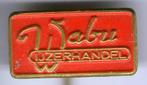 WABU IJzerhandel rood op koper speldje ( P_224a ), Verzamelen, Verzenden, Nieuw, Merk, Speldje of Pin