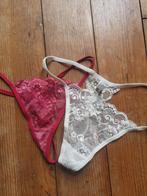 2x kanten string, Ophalen of Verzenden, Rood, String