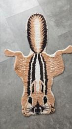 Vloerkleed met eekhoorn design, Gebruikt, 100 tot 150 cm, Bruin, Overige vormen