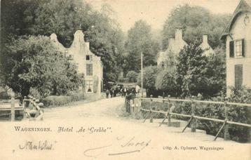 Wageningen. Hotel de Grebbe. - brug volk - ongelopen beschikbaar voor biedingen