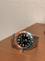 Timex Q diver GMT PEPSI kleur, Sieraden, Tassen en Uiterlijk, Horloges | Heren, Overige merken, Staal, Ophalen of Verzenden, Staal