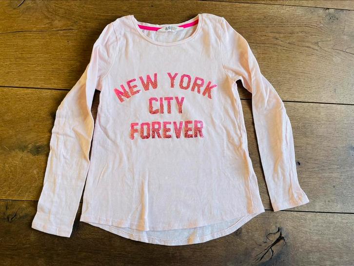 H&M longsleeve mt 122, zgan, Kinderen en Baby's, Kinderkleding | Maat 122, Zo goed als nieuw, Meisje, Shirt of Longsleeve, Ophalen of Verzenden